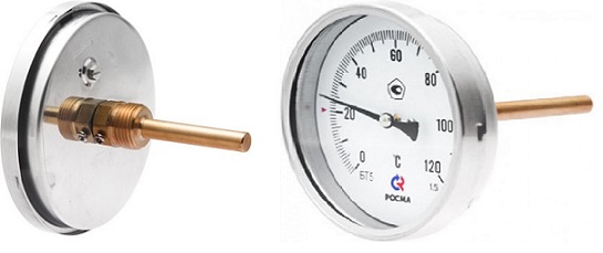 Устройство биметаллических термометров